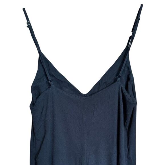 Reformation Gilda Jumpsuit Cropped Wide Leg Flowy V Neck Black Size Medium - Picture 7 of 13